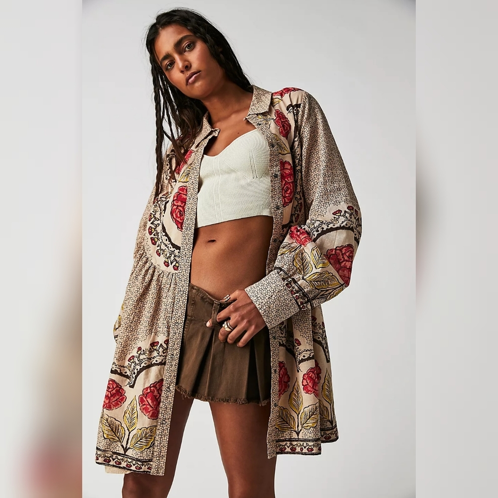 NWT Free People Smell The Roses Mini Dress